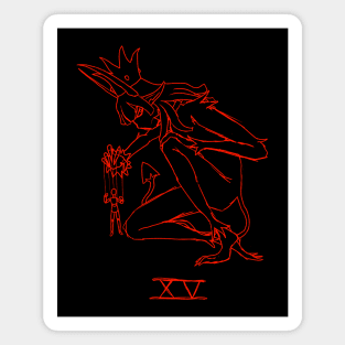 Tarot Devil Linework Magnet